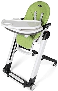 Стульчик для кормления, пятноустойчивый "Siesta Follow Me Wonder Green", зеленый Peg-Perego - Pampik