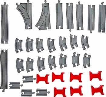 Игровой набор "Городской Экспресс" 80 деталей, красный ZIPP Toys - Pampik - 10