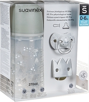 Набор для кормления "Spread Joy" 0-6 мес, 3 предмета, серебристый Suavinex - Pampik