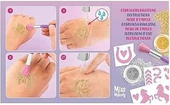 Набор татуировок с блестками "Miss Melody", белая лошадь Depesche - Pampik - 2