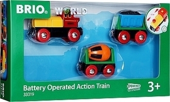 Товарный поезд на батарейках, 3 элемента Brio - Pampik - 2