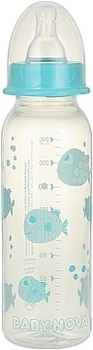 Бутылочка из полипропилена для кормления Baby-Nova Декор, 250 мл (3960071) - Pampik
