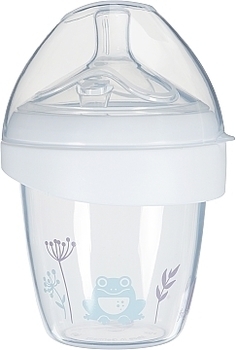 Бутылочка для кормления антиколиковая с силиконовой соской для мальчика "Лягушонок", 150 мл Nip - Pampik