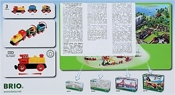 Товарный поезд на батарейках, 3 элемента Brio - Pampik - 3