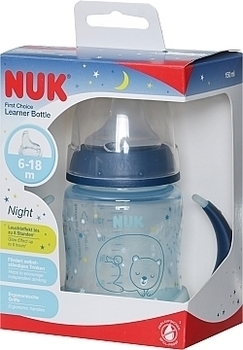 Бутылочка пластиковая First Choice 150 мл, соска из силикона, мишка NUK - Pampik - 2