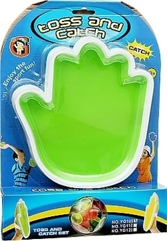 Іграшка "Тарілка" з кулькою липучкою, зелена, рука Shantou - Pampik