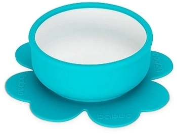Тарелочка силиконовая глубокая Baboo, от 6 месяцев, голубая (90427) - Pampik