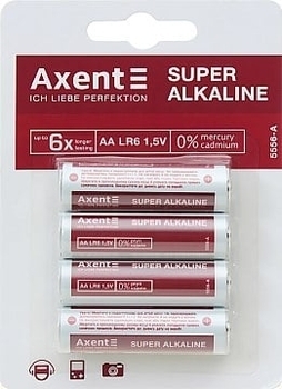 Батарейки АА LR6, 4шт Axent - Pampik