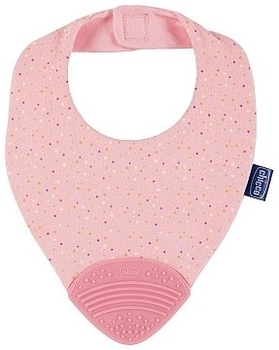 Слюнявчик 2в1 "Gummy", розовый Chicco - Pampik