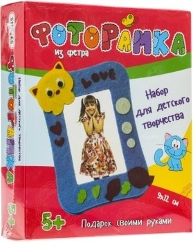 Набор для творчества "Фоторамка" из фетра, кот Strateg - Pampik