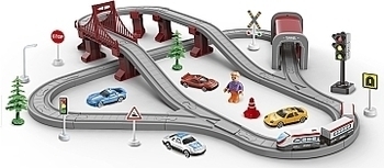 Игровой набор "Городской Экспресс" 80 деталей, красный ZIPP Toys - Pampik