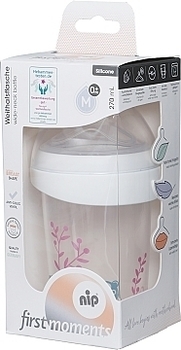 Бутылочка для кормления антиколиковая с силиконовой соской для мальчика "Мишка", 270 мл Nip - Pampik - 2