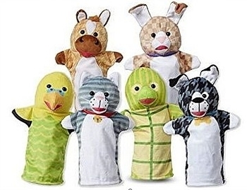 Большой кукольный театр "Домашние животные", 6 кукол Melissa&Doug - Pampik