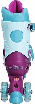 Роликовые коньки 3 колесные "Frozen", бирюзовые с фиолетовым Mondo - Pampik - 3