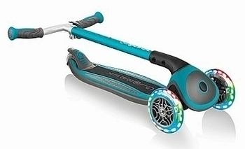 Самокат Globber Master Lights, до 50 кг, колеса з підсвічуванням, бірюзовий (662-105) - Pampik - 3