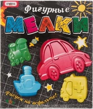 Набор для творчества "Фигурные мелки", транспорт Strateg - Pampik