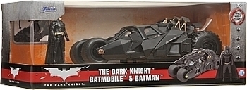 Машина металева Jada Бетмен 2008 рік, Бетмобіль Темного лицаря з фігуркою Бетмена, 1:24 (253215005) - Pampik - 17