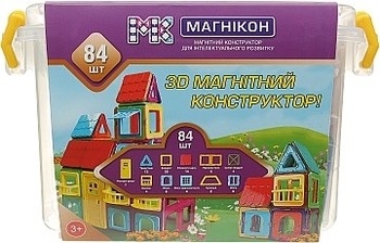 3D магнитный конструктор, Магникон, 84 детали - Pampik - 2