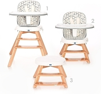 Стульчик для кормления 3в1 "Napoli", Grey Hexagons Bertoni/Lorelli - Pampik - 3