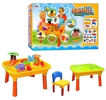 Столик-песочница со стульчиком и крышкой Shantou - Pampik