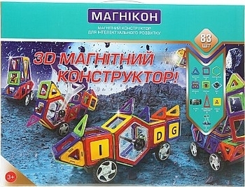 3D магнитный конструктор, 83 детали Магникон - Pampik - 2