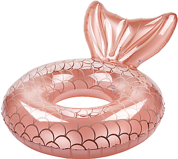 Детский круг для плавания "Русалочка", розовое золото Sunny Life - Pampik