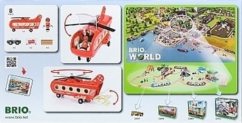 Грузовой вертолет с вагонами, 8 элементов Brio - Pampik - 4