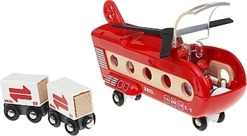 Грузовой вертолет с вагонами, 8 элементов Brio - Pampik - 2