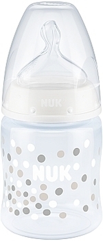 Бутылочка пластиковая First Choice 150 мл, соска из силикона, конфетти NUK - Pampik