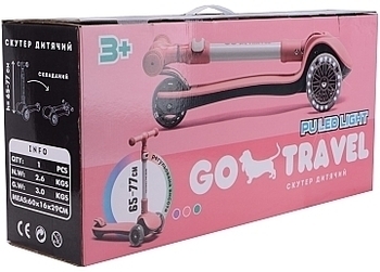Самокат GO Travel складаний, рожевий (LS308PK) - Pampik - 3