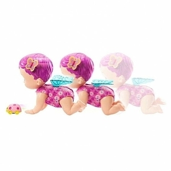 Інтерактивний пупс My Garden Baby Giggle & Crawl Baby Butterfly Doll, рожевий - Pampik - 3