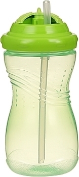 Поїлка-непроливайка з силіконовою соломинкою Курносики, 420 мл, салатовий (7225) - Pampik - 2