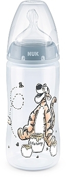 Бутылочка пластиковая 300 мл, соска из силикона, Тигр синяя NUK - Pampik