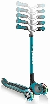 Самокат Globber Master Lights, до 50 кг, колеса з підсвічуванням, бірюзовий (662-105) - Pampik - 4