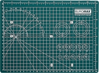 Коврик самовосстанавливающийся для резки, А4, трехслойный Buromax - Pampik