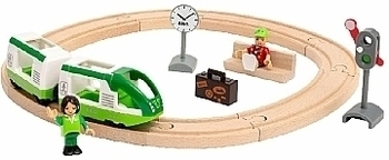 Набор ж/д с зелёным пассажирским поездом, 16 элементов Brio - Pampik - 3