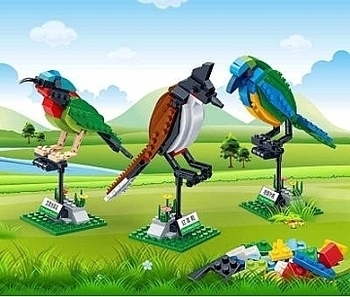 Конструктор "Птички 3в1", 408 дет. Banbao - Pampik