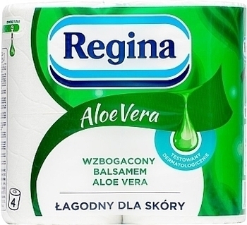 Туалетний папір Regina Aloe Vera, тришаровий, 4 рулони (4х150 шт.) - Pampik