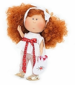 Кукла "Mia" с белой сумкой, в коробке Nines (3062) - Pampik