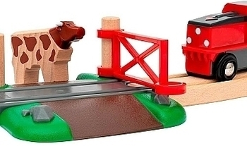 Ігровий набір Brio Сільське поселення з поїздом, на батарейках - Pampik - 5