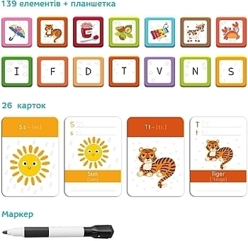 Магнітна абетка Dodo Англійський магнітний алфавіт, англ. (200214) - Pampik - 5