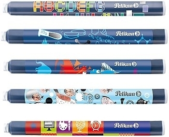 Чернильные картриджи "Griffix" 1,4мл увеличенные синие стираемые, 5шт Pelikan - Pampik - 2