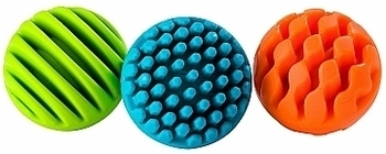 Развивающие сенсорные звенящие мячи "Sensory Rollers", 3 шт Fat Brain Toys - Pampik - 2