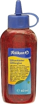Клей с блестками "Glitter Glue Red", 60 мл, красный Pelikan - Pampik