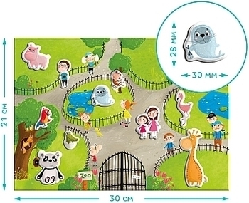 Пазлы магнитные "Магнитная зоопарк", 30 эл. Dodo - Pampik - 4