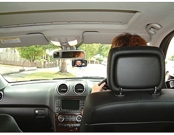 Зеркало в авто Dreambaby Deluxe для удобного обзора ребенка, черный (G218) - Pampik - 3