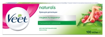 Крем для депіляції Veet з олією виноградних кісточок серії Naturals, для чутливої ​​шкіри, 100 мл - Pampik - 2