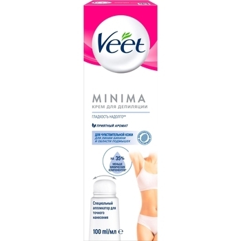 Крем для депіляції Veet для чутливої ​​шкіри з аплікатором, 100 мл - Pampik