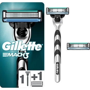 Бритва для гоління чоловічий Gillette Mach3 c 2 змінними картриджами - Pampik