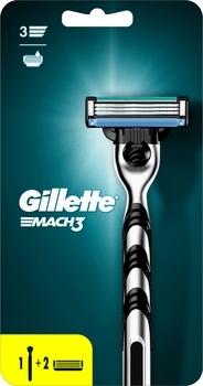 Бритва для гоління чоловічий Gillette Mach3 c 2 змінними картриджами - Pampik - 2